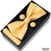 Classic Bowtie Bow Ties for Mens Butterfly Bowknot Pocket Square Cufflinks Suit Set Bussiness Accessories