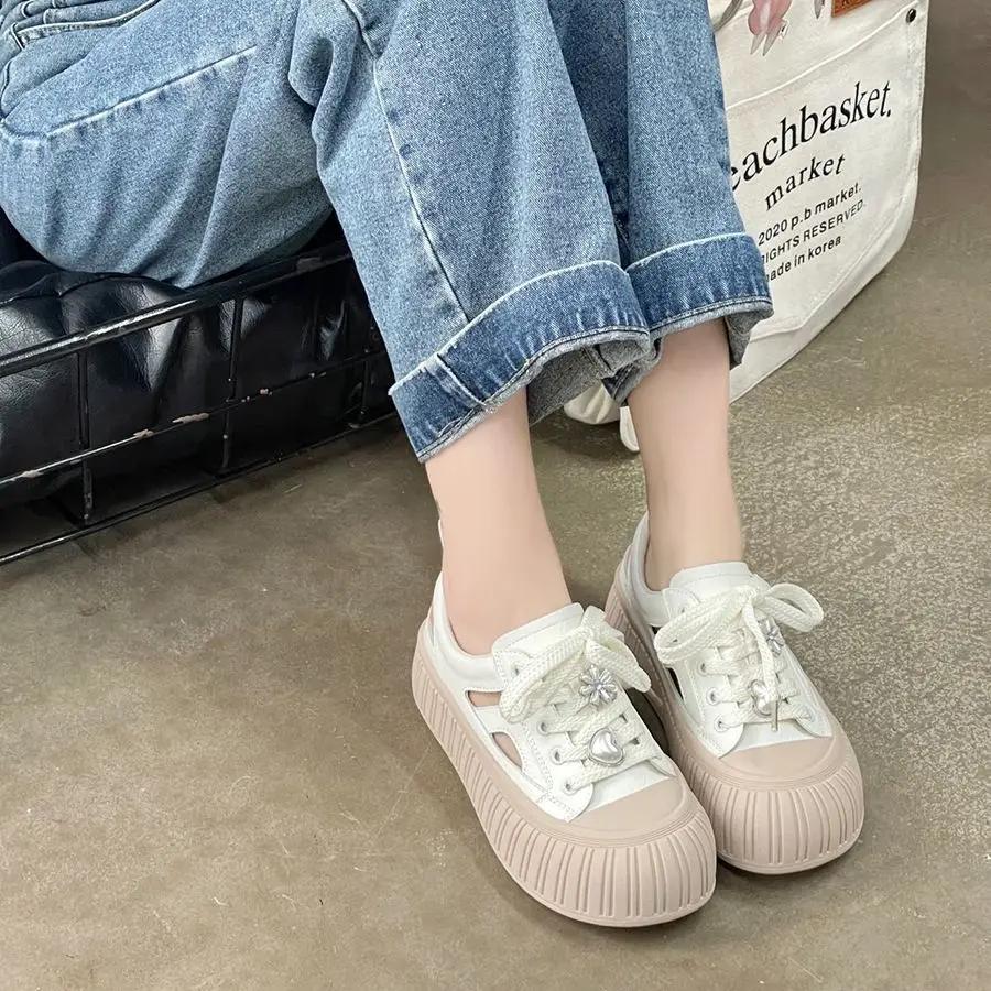 Fashion Hollow Breathable Shoes for Women Comfortable and Elegant Light Designer Luxury Original Deals Stylish 39 Woman Footwear On Sale
