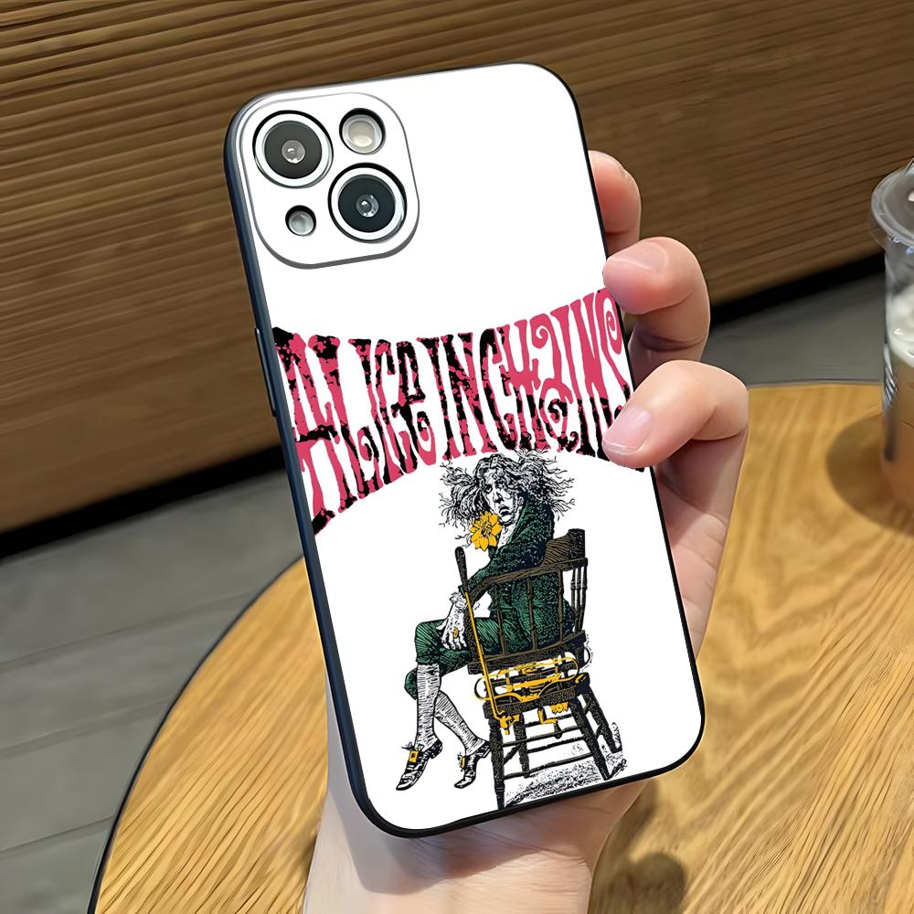 Band A_Alice In C_Chains Phone Case For IPhone 17 Pro Max 16 15 14 Pro Max 13 11 X Xs Xr 8 7Plus Silicone Cover