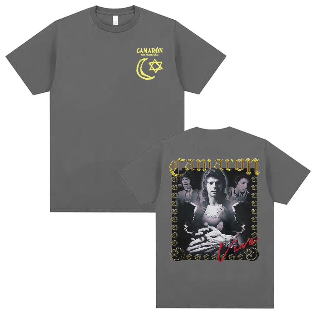 Rock Camaron De La Isla Album Tour Merch T Shirt Mens Clothing Harajuku Vintage Summer T Shirts High Quality Oversized Tshirts