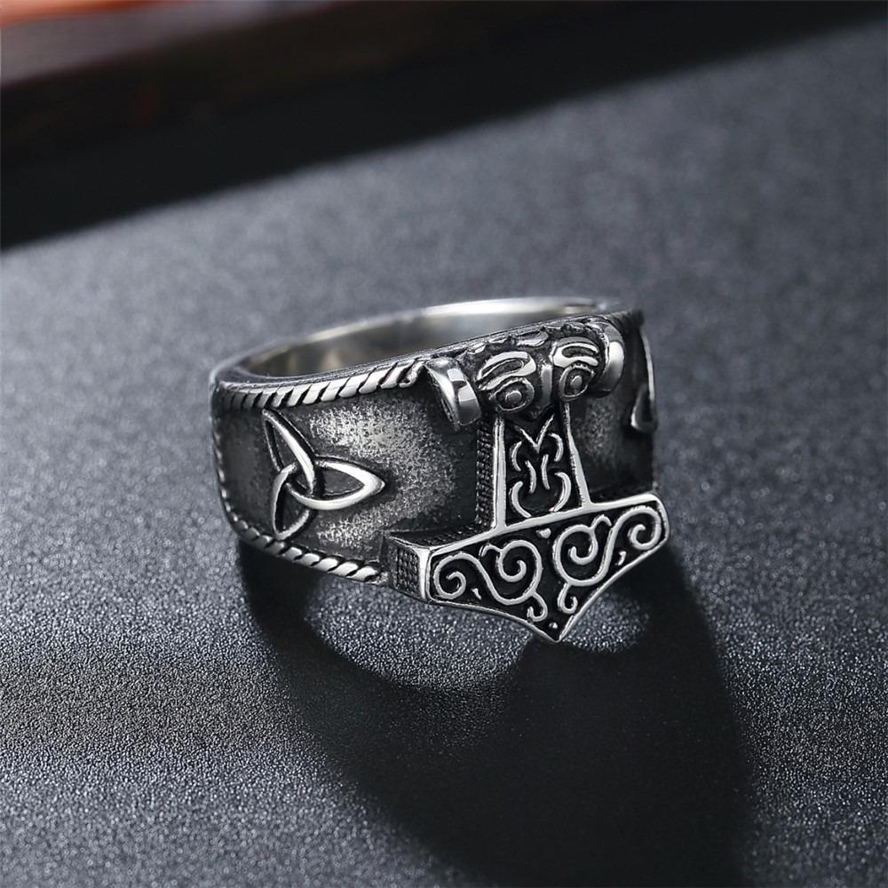 Accessories Viking Men's Retro Personality Ring Jewelry Wear Matching Rings
