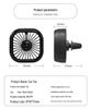 USB Electric Car Fan with Atmosphere Light - Multi-Color Vent Clip with Strong Wind