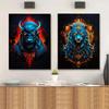Vintage Wild Animal Belief Wolf Bear Fox Landscape Dark Gothic Art Poster Canvas Painting Wall Art Print Picture Room Home Decor