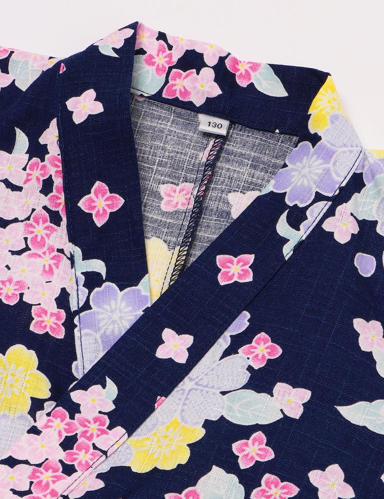 Alice Magic Yukata Set for Hydrangea 150cm One-Piece Girls, (01),