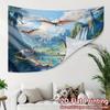 Realistic Dinosaur Tapestry, 150x100cm Prehistoric Waterfall & Mountain Wall Decor for Boys Room & Birthday Party