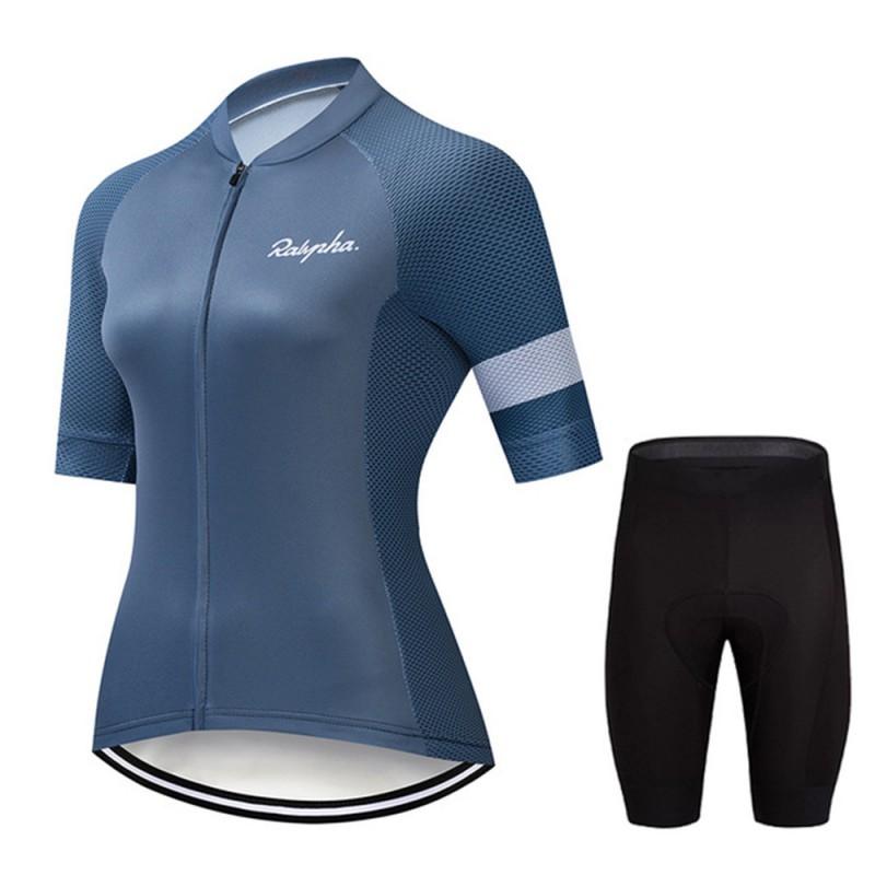 Womens Cycling Jersey Set Quick Dry Breathable Short Sleeve Bike Outfit Slim Fit Sportswear