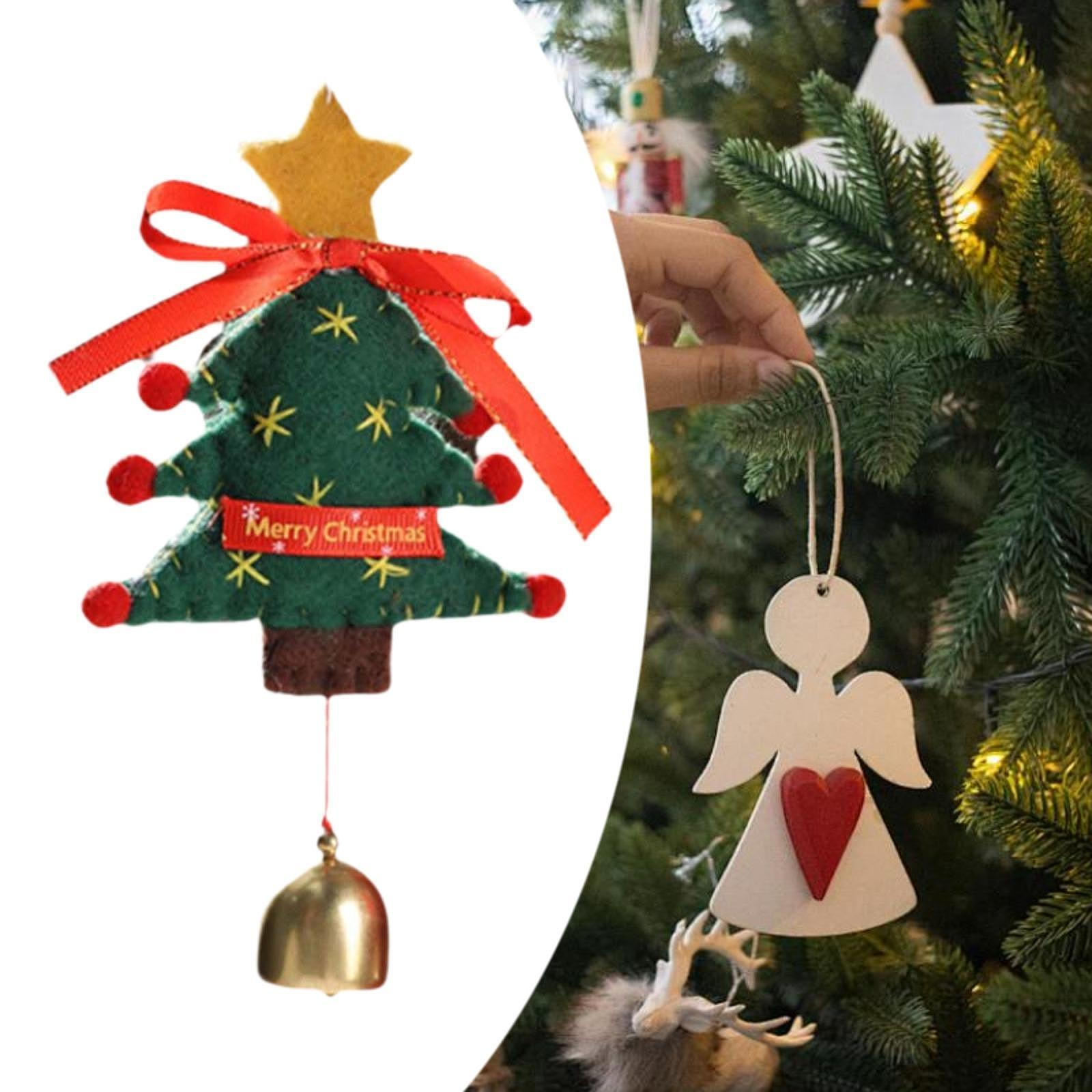 

Christmas Bell Ornament Xmas Tree Pendant Traditional Decor Charm Car Mirror for Holidays