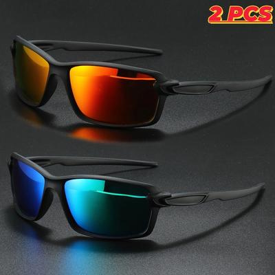 1/2/3PCS Nouvelles Lunettes de Soleil de Sport Polarisées Monture Carrée Unisexe Idéal pour la Course à Pied la Conduite la Pêche Meilleur Choix de Cadeau uv400