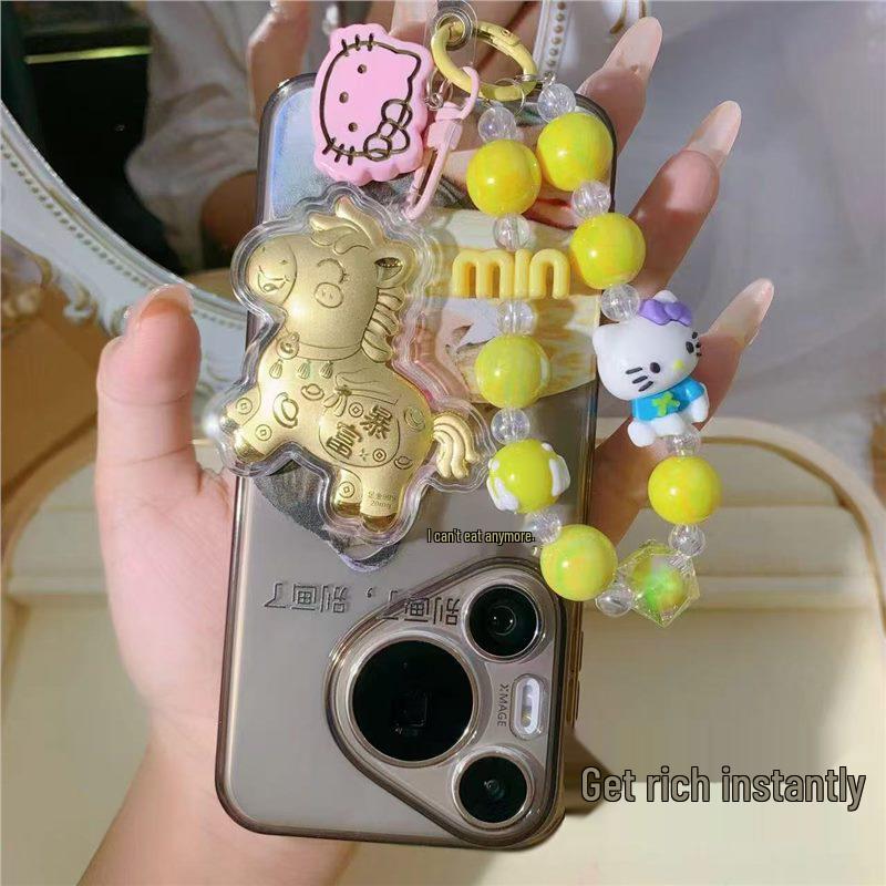 999 Pure Gold Lucky Charm Beaded Keychain & Pendant for Wealth and Prosperity Includes Gold