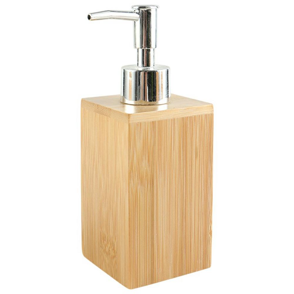 

160ml Bamboo Dispenser Bottle for Soap Shampoo Lotion Shower Gel Bathroom Refillable Pump Bottle