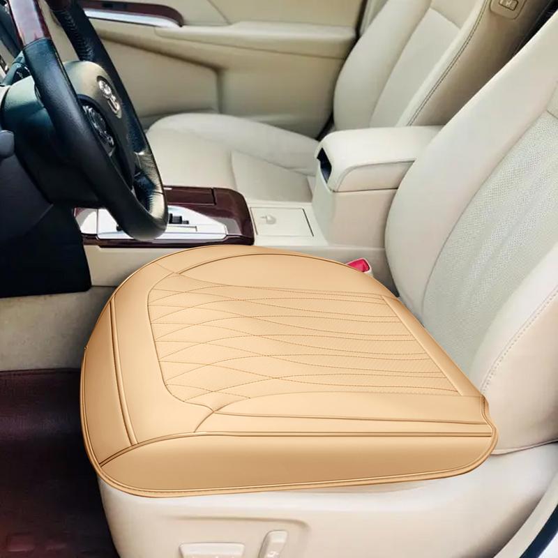 Car Seat Cushion Pad Anti-Slip Car Chair Cushion Comfortable Faux Leather Seat Pad Breathable Easy Clean For All Seasons