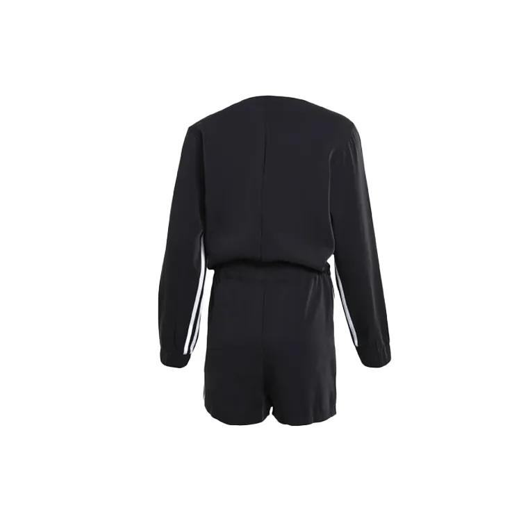 Adidas Originals 3 STRIPE Originals Bodysuits Women's Black Square Collar (Unisex) Bodysuits FL4060