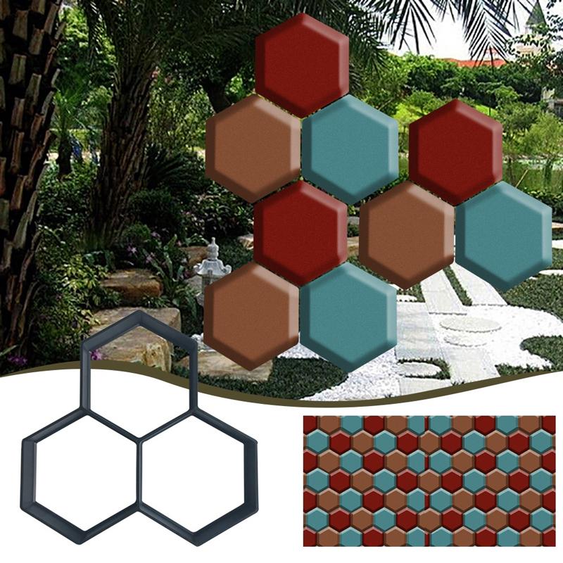 9Styles Hage Dekor DIY Driveway Betong Stepping Asfaltering Hage Road Mold Patio Stone