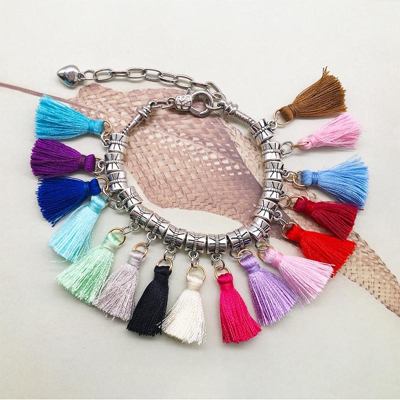 100-10pcs Polyester Trim Fringe Tassel Sewing Curtains Accessories DIY Keychain Cellphone Straps Pendant Tassels Jewelry Making