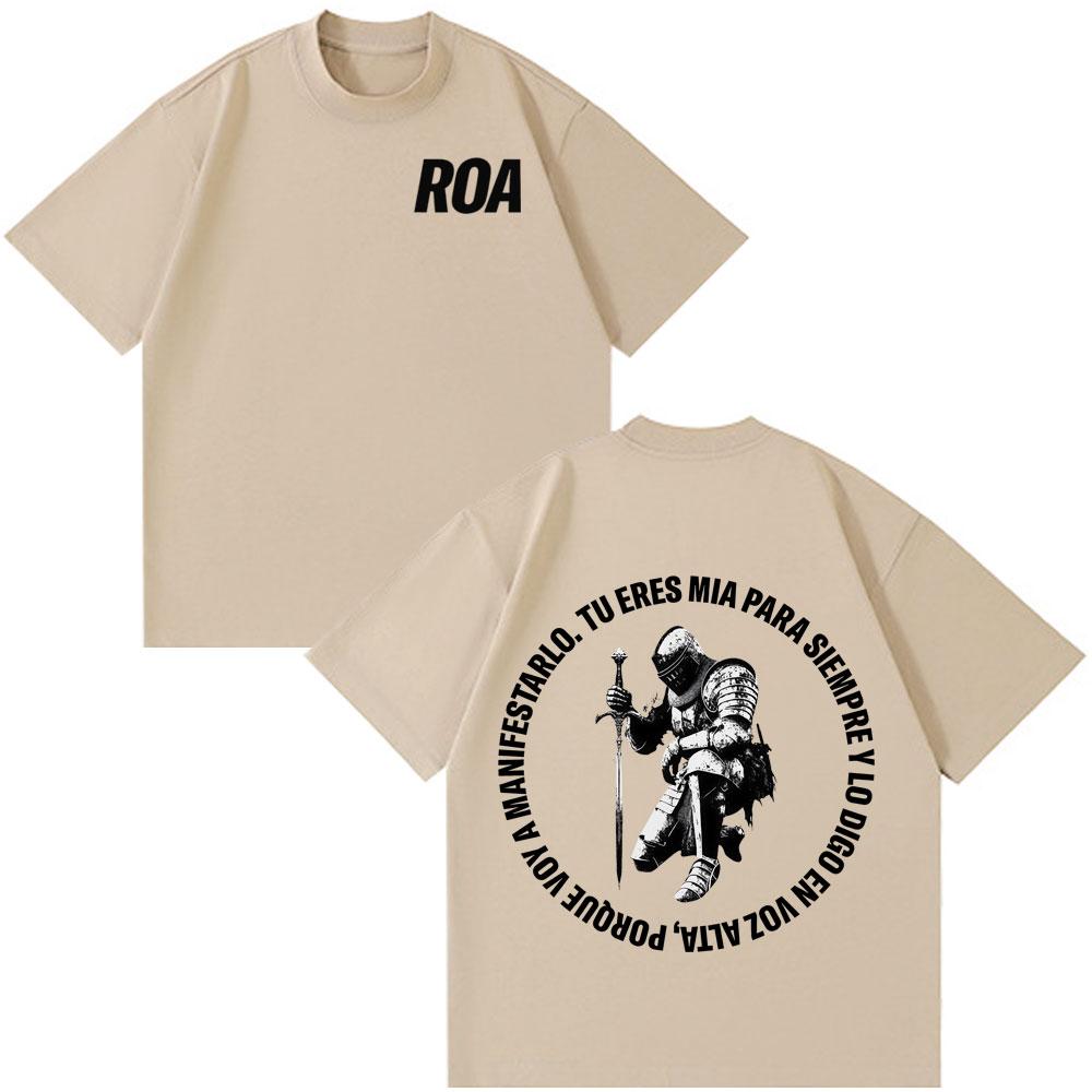 Rapper Roa Tour 2026 Fashion Print Tshirt Men Women Harajuku Vintage Tshirt Summer Cotton Casual Hiphop Punk Loose Tshirts
