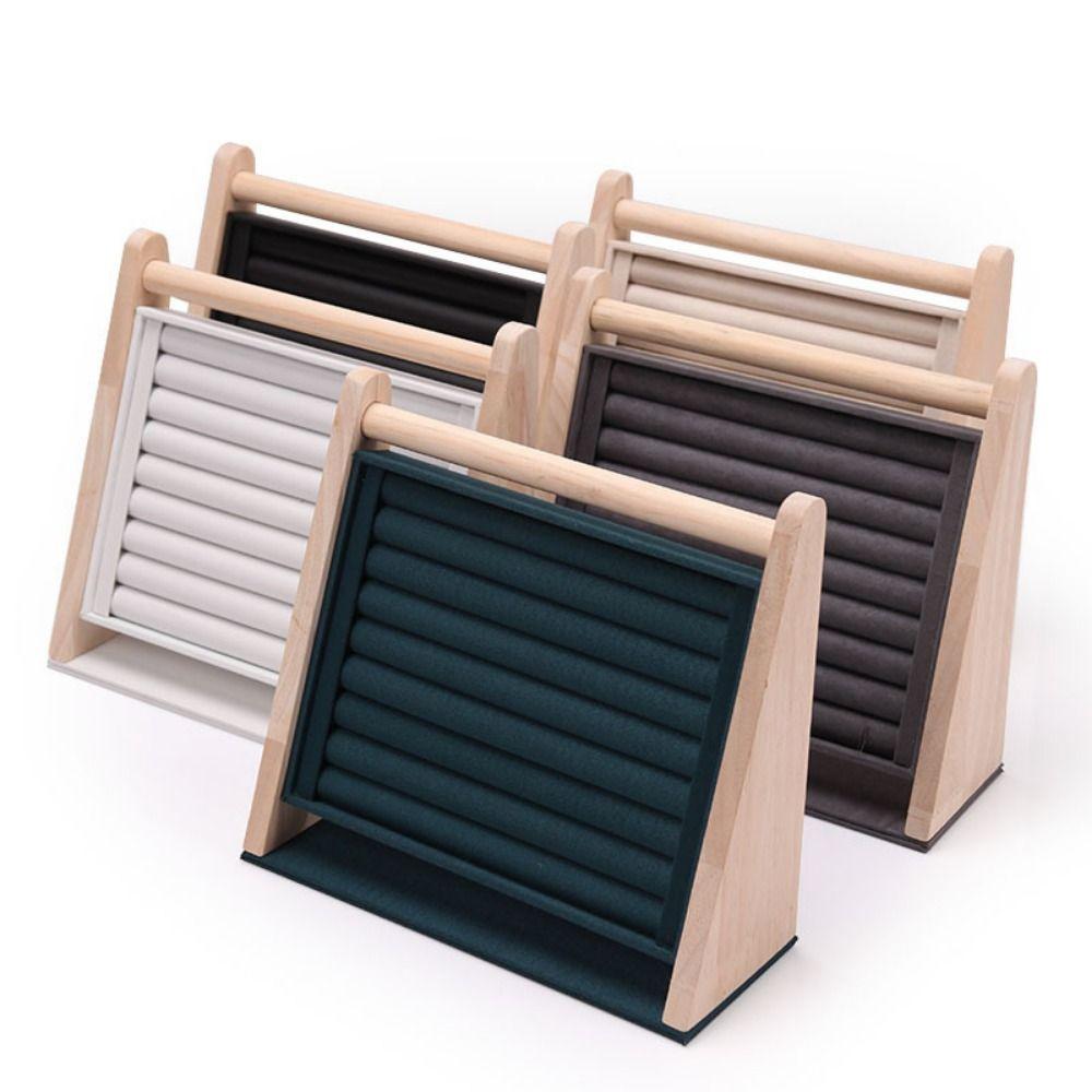 Durable Ring Display Stand Wood Bracelet Storage Rack Rustic Necklace Shelf  Home