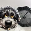 1PC Dog Flowers Umbrella-8-Rib Reinforced, Automatic Open, Lightweight & Durable, Cute Fashion Accessory for Outdoor-T186