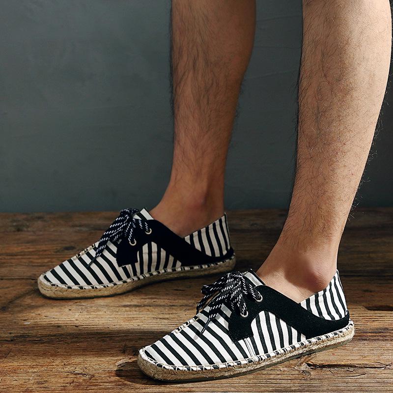 New Fashion summer Fly fabricmale casual Canvas Hemp Insole Fisherman Light Shoes men Espadrille Flats Shoes rty6