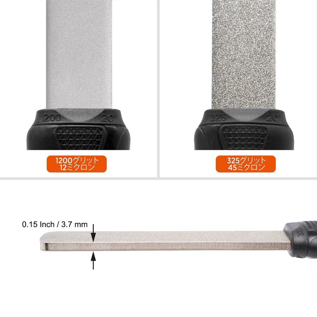 SHARPAL 121N Bıçak Elmas Balta ve Kaba 325mm Kaba Bileme 1200mm Bitirme Yüzeyi Çubuk Tipi Bileyici, Çift Taraflı Bileme Taşı, Bileme,