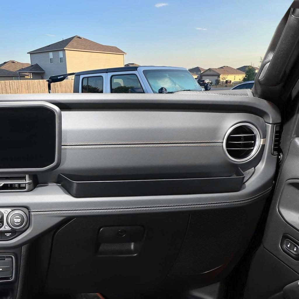 YOCTM Door Handle Pocket for Jeep Wrangler JL Gladiator JT 4XE 2024 2025 Glove Side Storage Box Custom Interior with Mat - Box/Passenger -