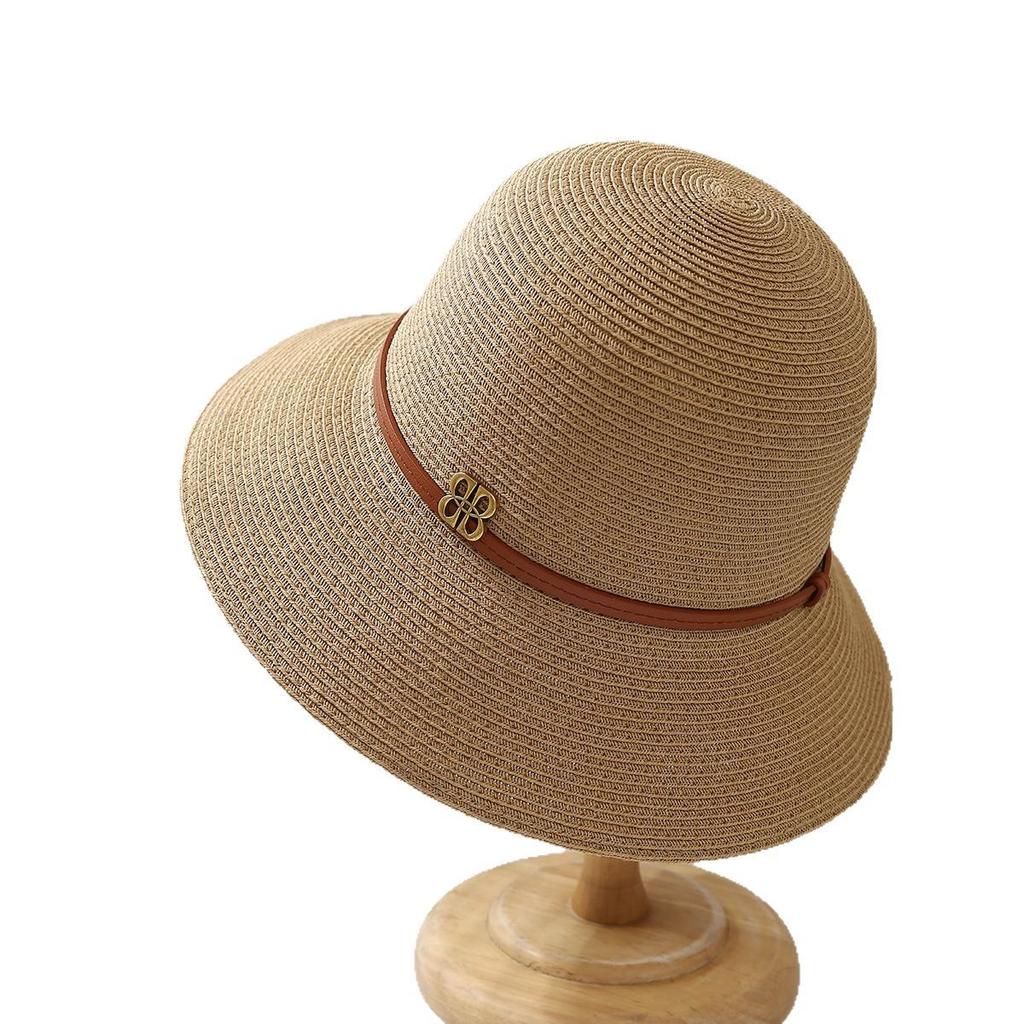 Belt Straw Sunscreen Fisherman's Hat Children Summer Travel Fashion Versatile Seaside Sunshade Straw Hat Tide