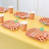25-Pack Halloween Thanksgiving Party Tableware Halloween Disposable Pumpkin Paper Plate Cups