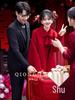 Petite Faux Wool Red Coat: 2024 Autumn/Winter Wedding & Engagement