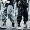 Multi-Pocket Lose Schwarz Weiß Cargohose Herren Jogger Hip Hop Hose Hippie Cargohose für Herren Streetwear Plus Size Taschen Oversize