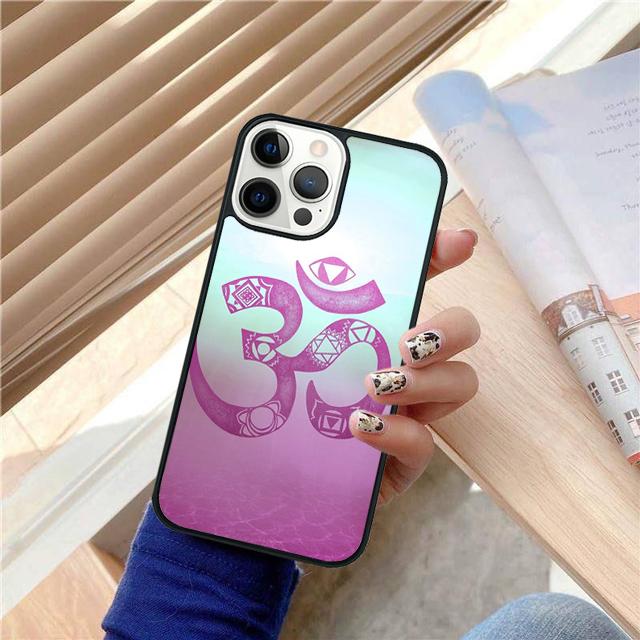 Aum om Namaste Symbol Zen Yoga Phone Case Cover For iPhone 17 Air 15 16 Pro Max 14 13 12 11 Pro Max Plus