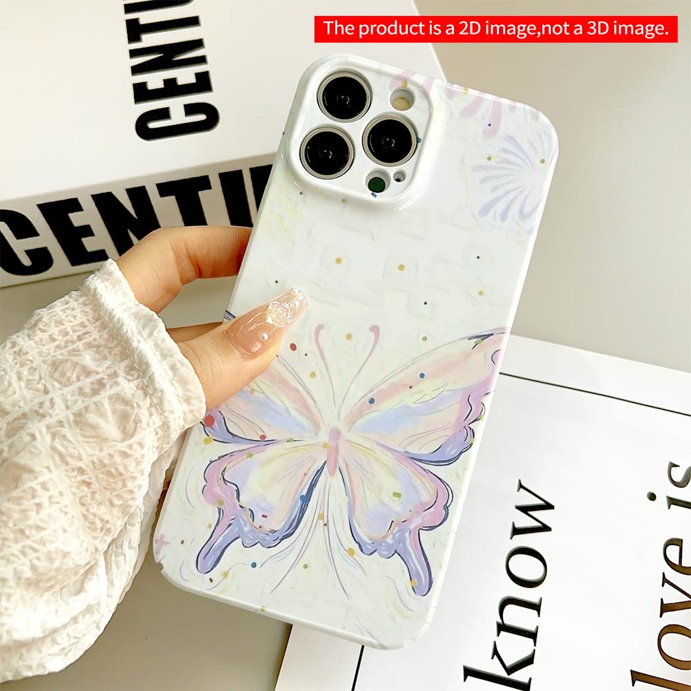 Pastel Butterfly Dream Wallpaper All Inclusive Film Hard Phone Case, Compatible with iPhone 18 Pro Max 17 16 15 14 13 12 11