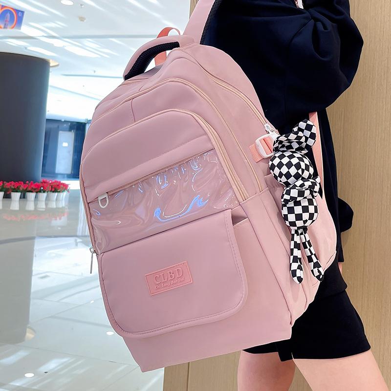 Student Backpack Junior Senior High School School Bag Large Capacity Couple Computer Backpack