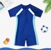 Unisex Kids' Quick-Dry Sun Protection One-Piece Swimsuit for Training & Sports