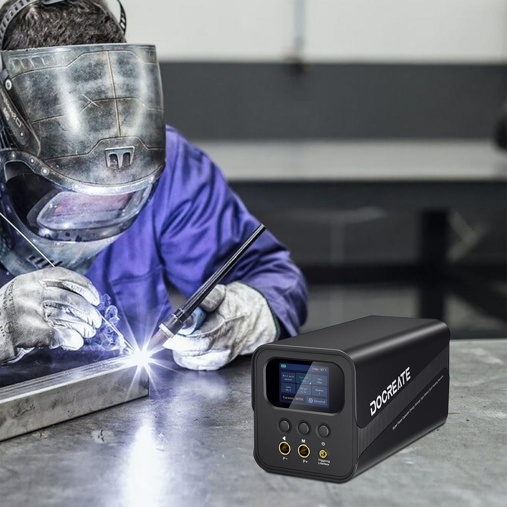Portable Spot Welder 99 Gears Adjustable Spot Welding Equipment 2 Inch LCD Screen for Making DIY Battery Packs