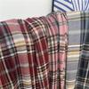 Plus Size High Waist Plaid Wide-Leg Ice Silk Pants for Women