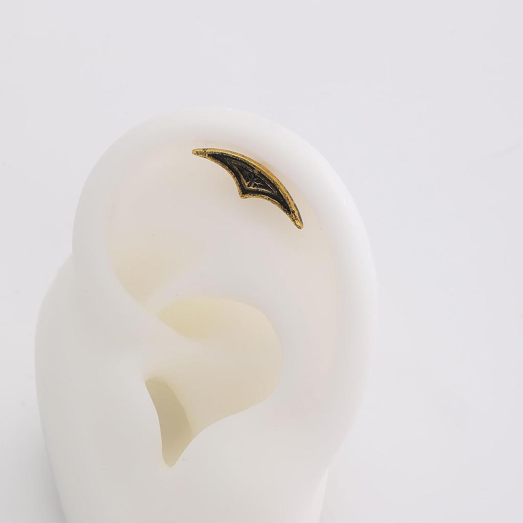 Creative Gothic Style Geometric Hollowed Crescent Moon Shaped Earrings