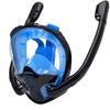 Snorkeling Mask 180°Panoramic View Silicone Dry Top Snorkeling Diving Swimming Goggles with 2 Snorkels Anti-Fog Anti-Leak