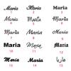 Personalized 18K Gold Plated Stainless Steel Name Necklace with Engraving and Box Chain