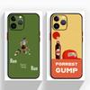Classic Feel-Good Movie F-Forrest Gump Phone Case Black Matte Thin Phone Case For iPhone17 16 15 14 13 ProMax
