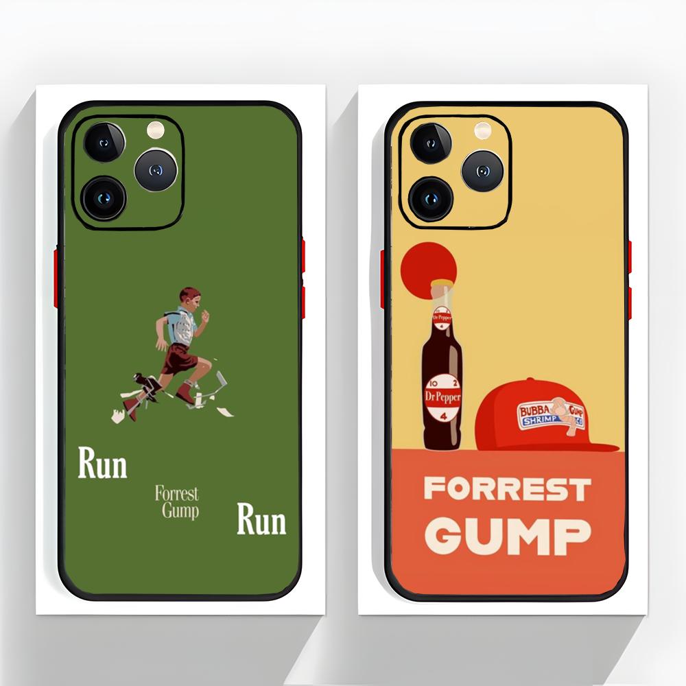 Classic Feel-Good Movie F-Forrest Gump Phone Case Black Matte Thin Phone Case For iPhone17 16 15 14 13 ProMax