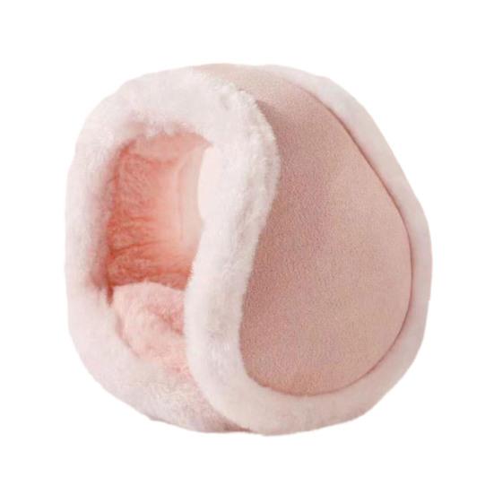 Plush Earmuffs Solid Color Winter Warmth Foldable Plush Ear Muffs with Elastic Adjustable Headband Cold Weather Ear Covers