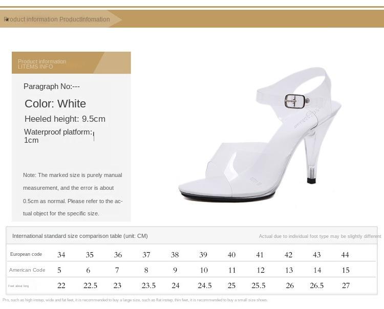 Fashion Sandales Transparentes À Talons Super Hauts Pour Femme, Chaussures Sexy À Lanière, Grande Taille 34-46