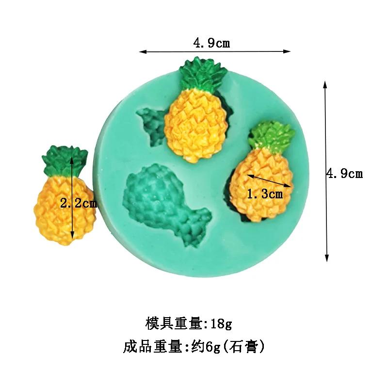 Mini Fruit Vegetable Fondant Silicone Mold Grape Radish Mushroom Pumpkin Chocolate Mould Cake Decorating Tool Polymer Clay Mold