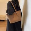 Large Capacity Bag Women's Bag New Casual Trendy Fashion Retro Shoulder Tote Bag Soft Leather