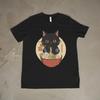 Japanese Ramen Cat Shirt Kawaii Black Cat Noodle Bowl Anime T-Shirt