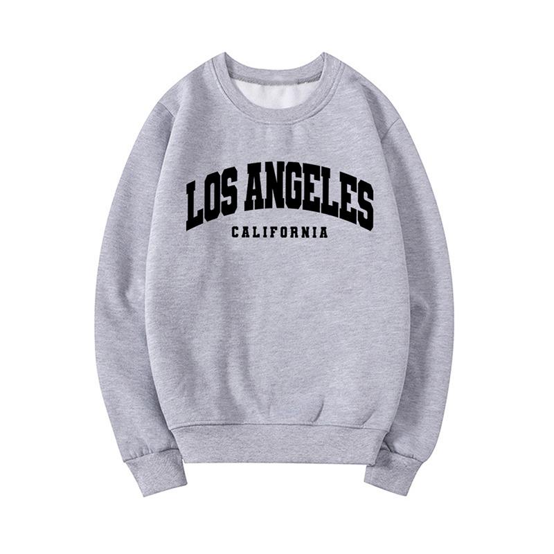 thumbnail image 2 of Men's Los Angeles California Crewneck Sweatshirts Solid Y2K 2 of 14