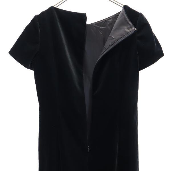 BALENCIAGA made in Japan Short sleeve Velor-like one piece 40 black Women Used