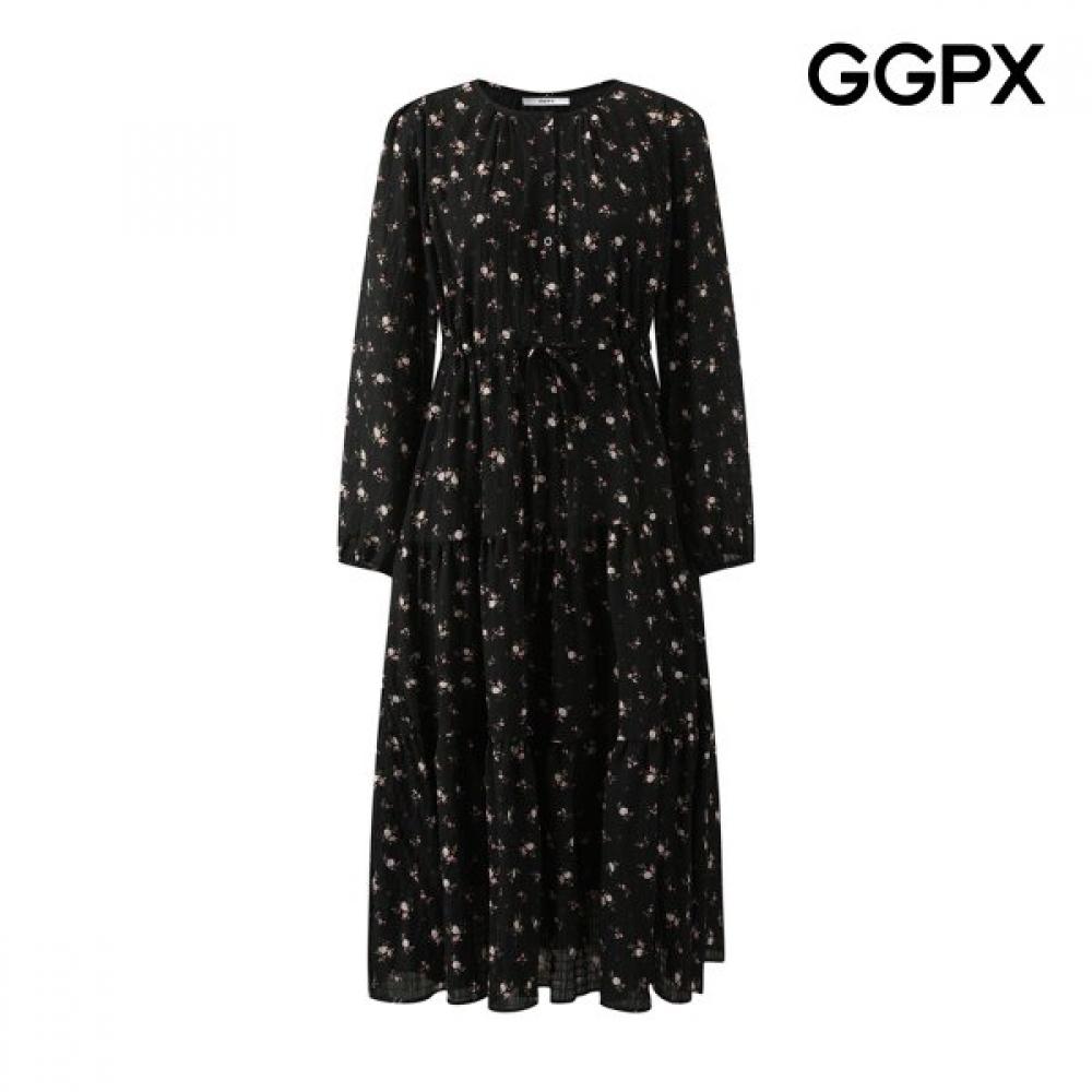 Ggpx New York Flower Pattern String Dress  Gq3op004f