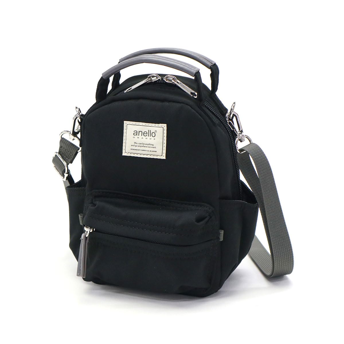 

2WAY mini shoulder bag motte GHM0559 BK [Anello Grande]