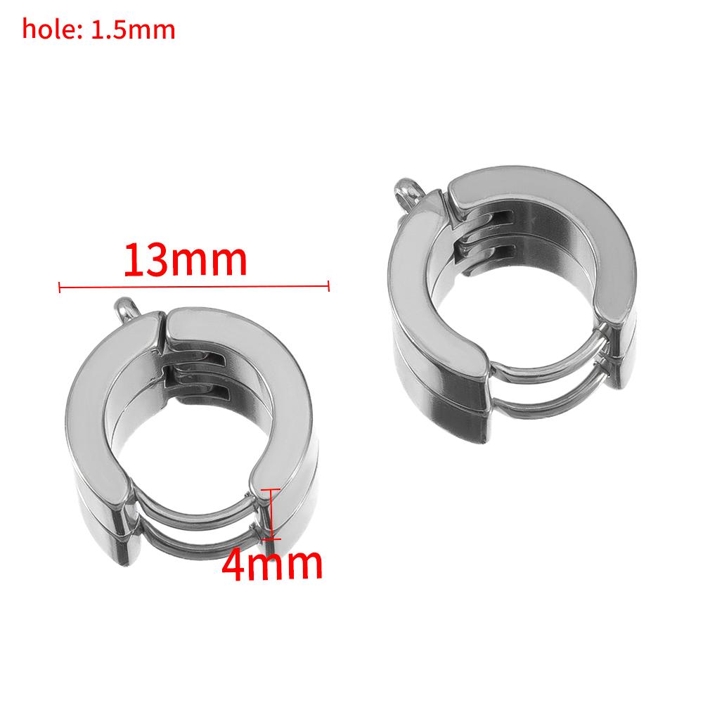 

10pcs Stainless Steel Hoop Earring Hook Connector Women French Earrings Settings Men Punk Hiphop Bijoux Gifts DIY Jewelry Making 10pcs