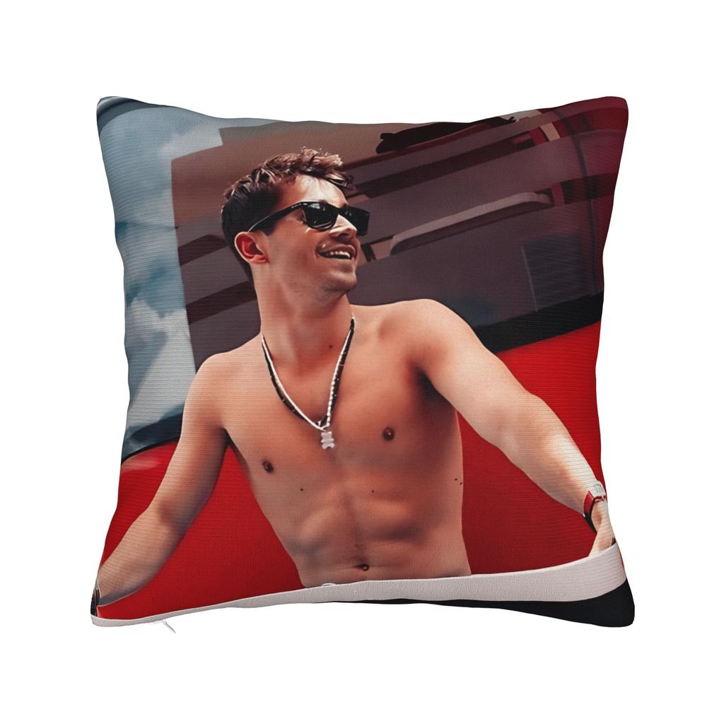 Charles Leclerc Pillow Cover  Soft Cushion Cover Retro Trendy Pillow Case For Sofa Couch Bed Living Room